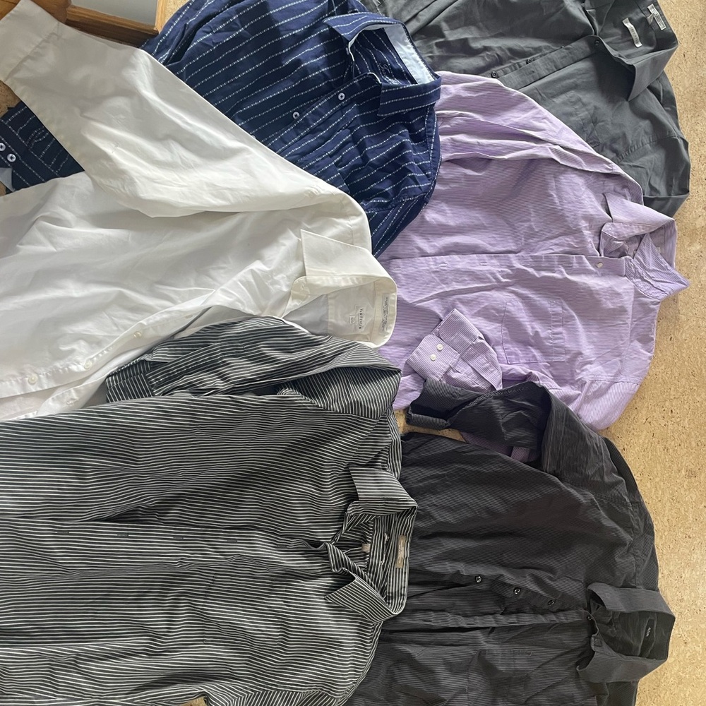 Van Heusen Dress Shirts in White and Black